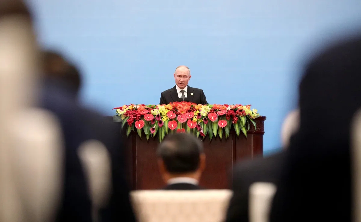 Путин в ходе пресс-конференции по итогам визита в Китай, 18 октября 2023 года. Фото: kremlin.ru