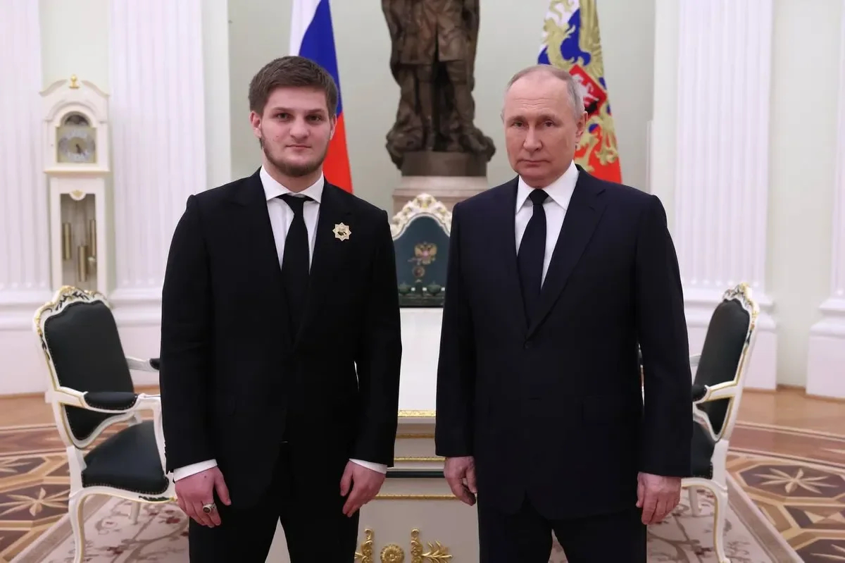 Akhmat Kadyrov meeting with Putin at the Kremlin. Photo: Ramzan Kadyrov’s Telegram channel