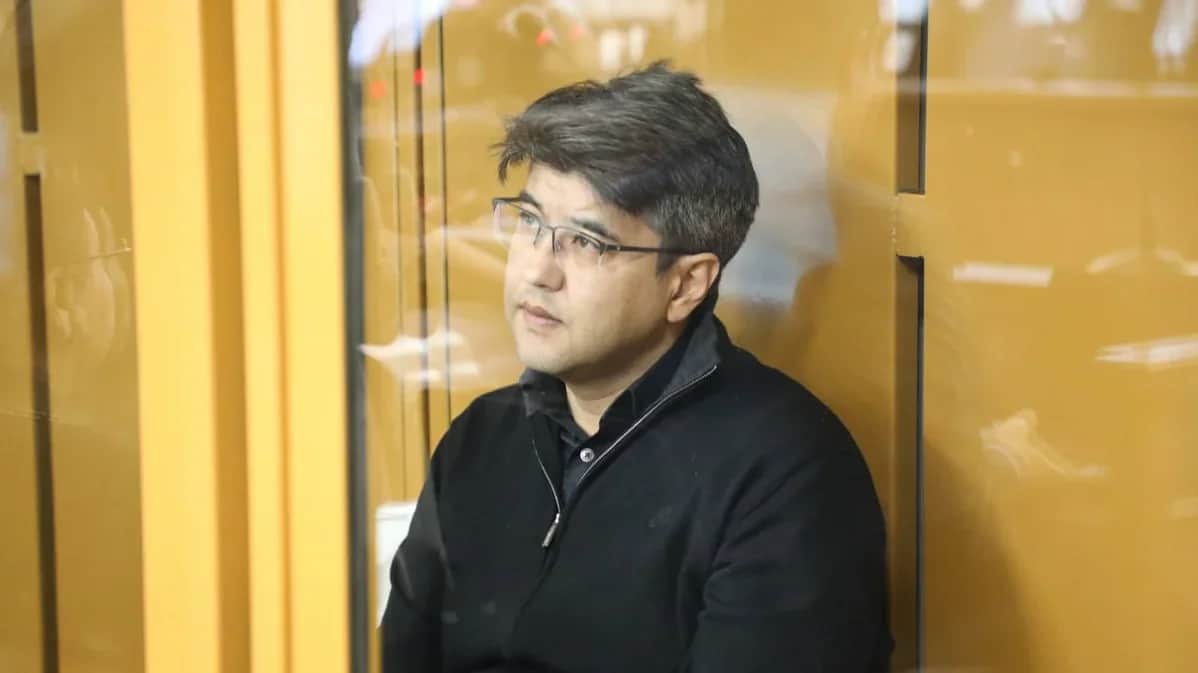 Quandyq Bishimbaev during his trial. Photo: Supreme Court of Kazakhstan
