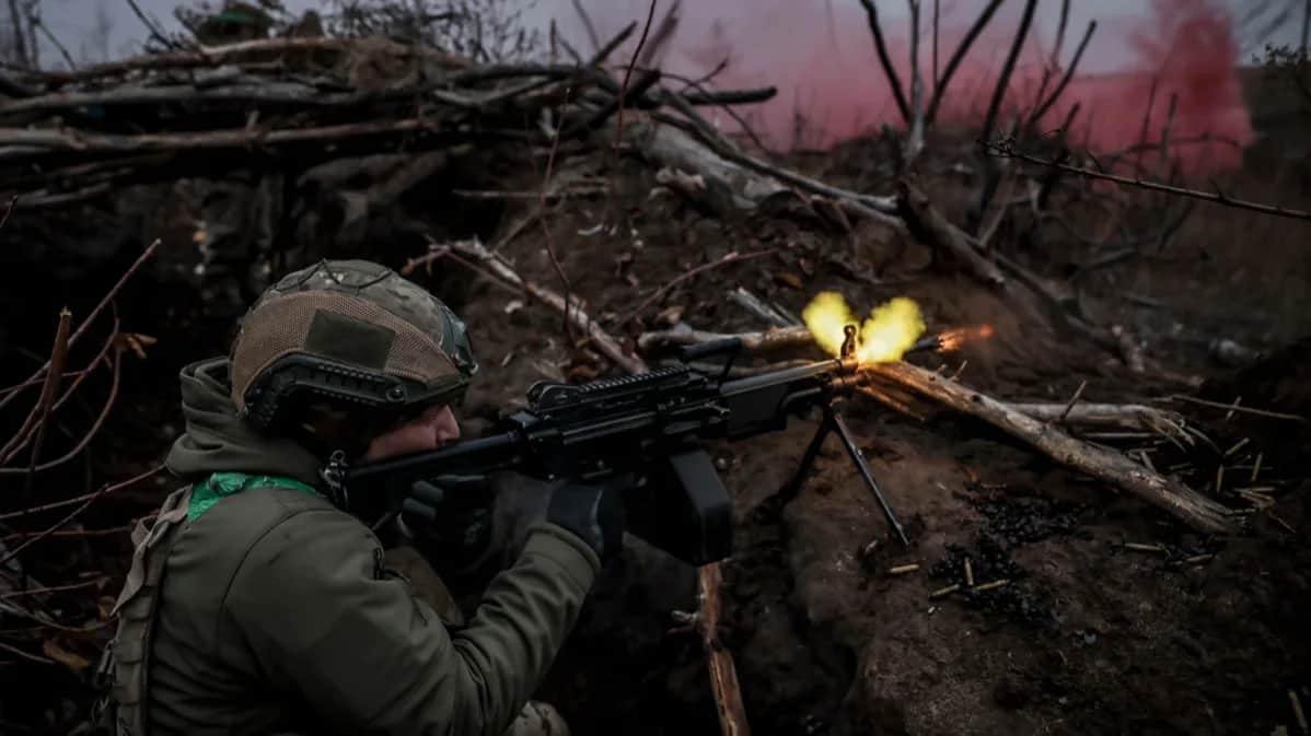 A Ukrainian serviceman at a training ground in eastern Ukraine’s Donetsk region, 29 November 2024. Photo: Oleh Petrasiuk / Ukrainian 24th Mechanised Brigade / AP / Scanpix / LETA