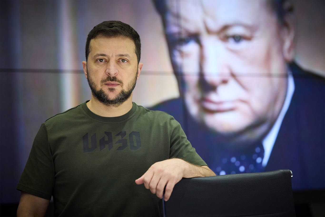 Президент Украины Владимир Зеленский принимает Международную премию за лидерство имени Уинстона Черчилля. Киев, Украина, 26 июля 2022 года. Фото: Офис Президента Украины / Planet Pix / ZUMA Press Wire / Scanpix / LETA