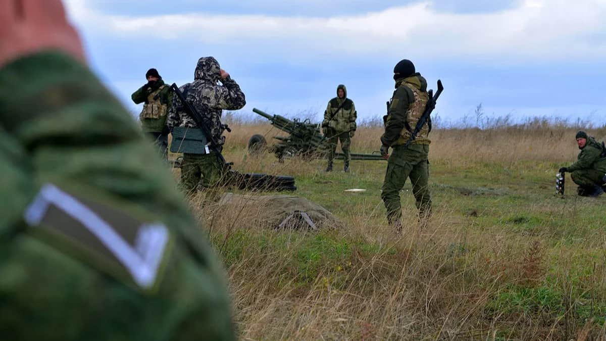 Conscripts training for war in Ukraine, 21 October 2022. Photo: Arkady Budnitsky / Anadolu Agency / Getty Images