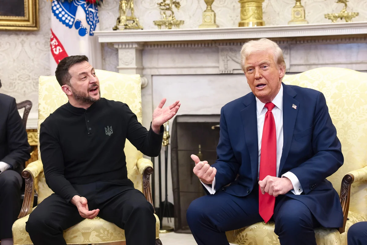 Владимир Зеленский и Дональд Трамп во время встречи в Белом доме, Вашингтон, округ Колумбия, США, 28 февраля 2025 года. Фото: Jim Lo Scalzo / EPA