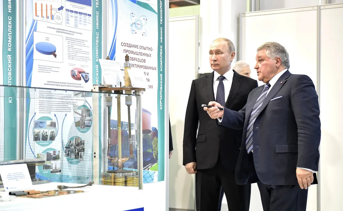 Михаил Ковальчук и Владимир Путин, 2018 год. Фото: <a href="https://commons.wikimedia.org/w/index.php?curid=68208788">Wikimedia Commons</a>, CC BY 4.0