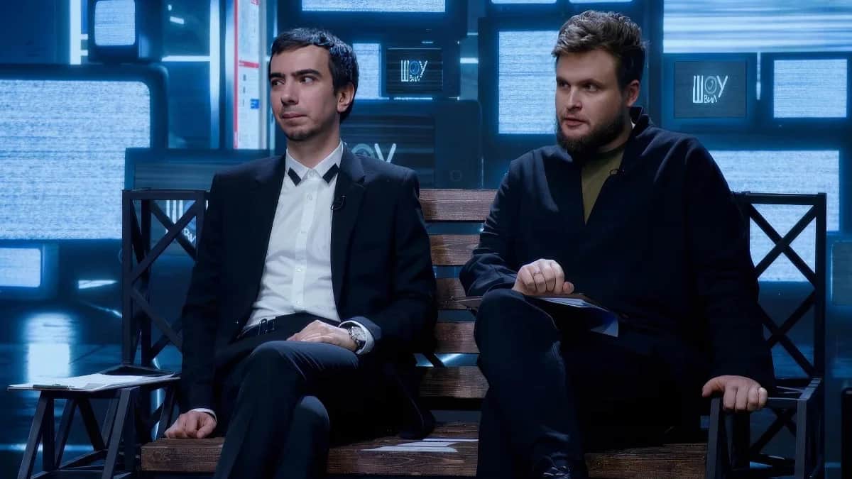 Vladimir Kuznetsov (Vovan, left) and Alexey Stolyarov (Lexus, right) on The Vovan and Lexus Show. Photo: Vovan and Lexus / VK