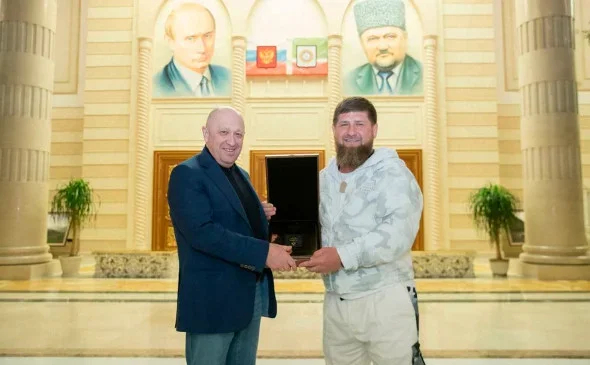 Yevgeny Prigozhin and Ramzan Kadyrov. Photo: Telegram
