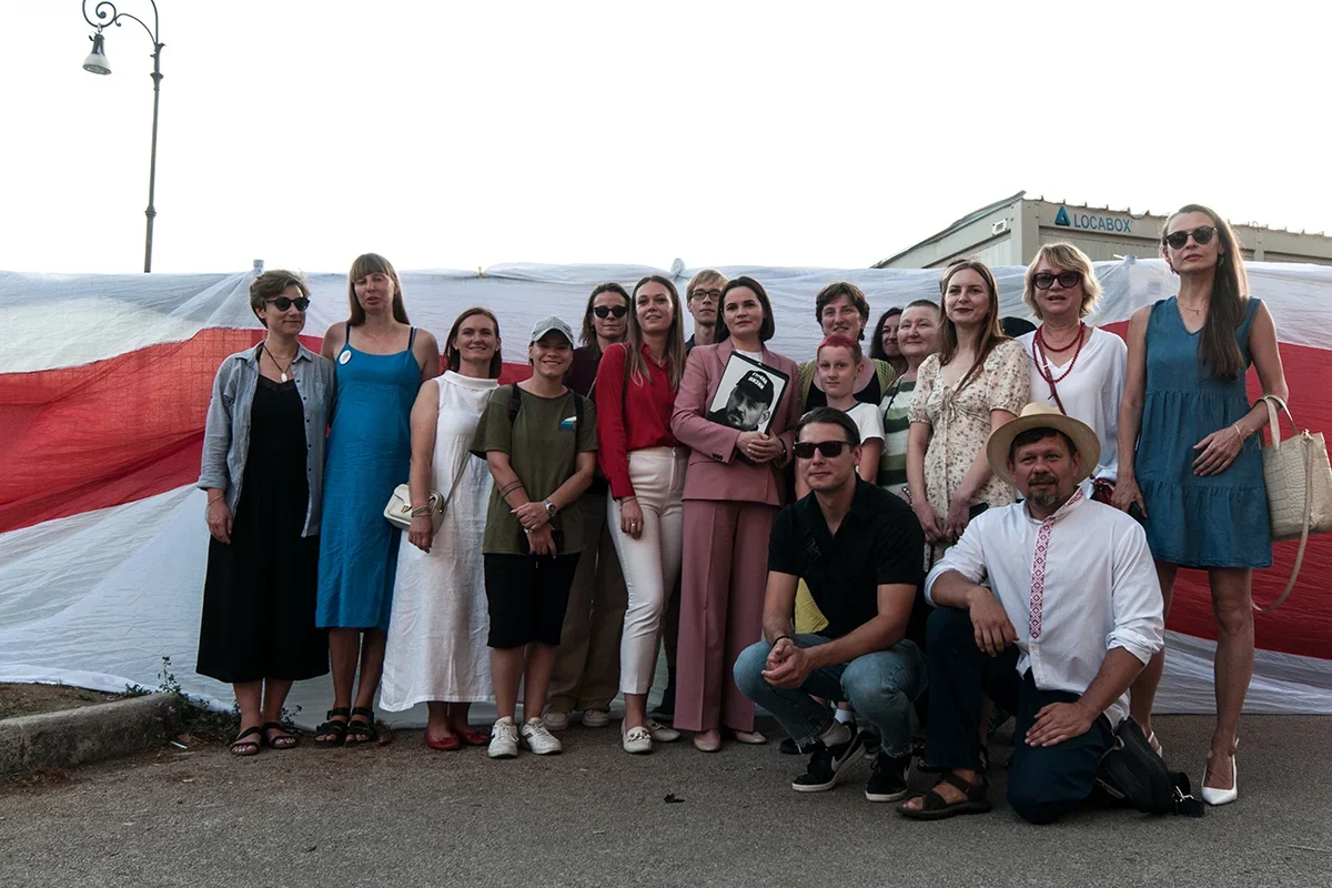 Sviatlana Tsikhanouskaya at a meeting with the Belarusian community in Italy. Rome, 7 July 2023. Photo: Andrea Ronchini / NurPhoto / Getty Images