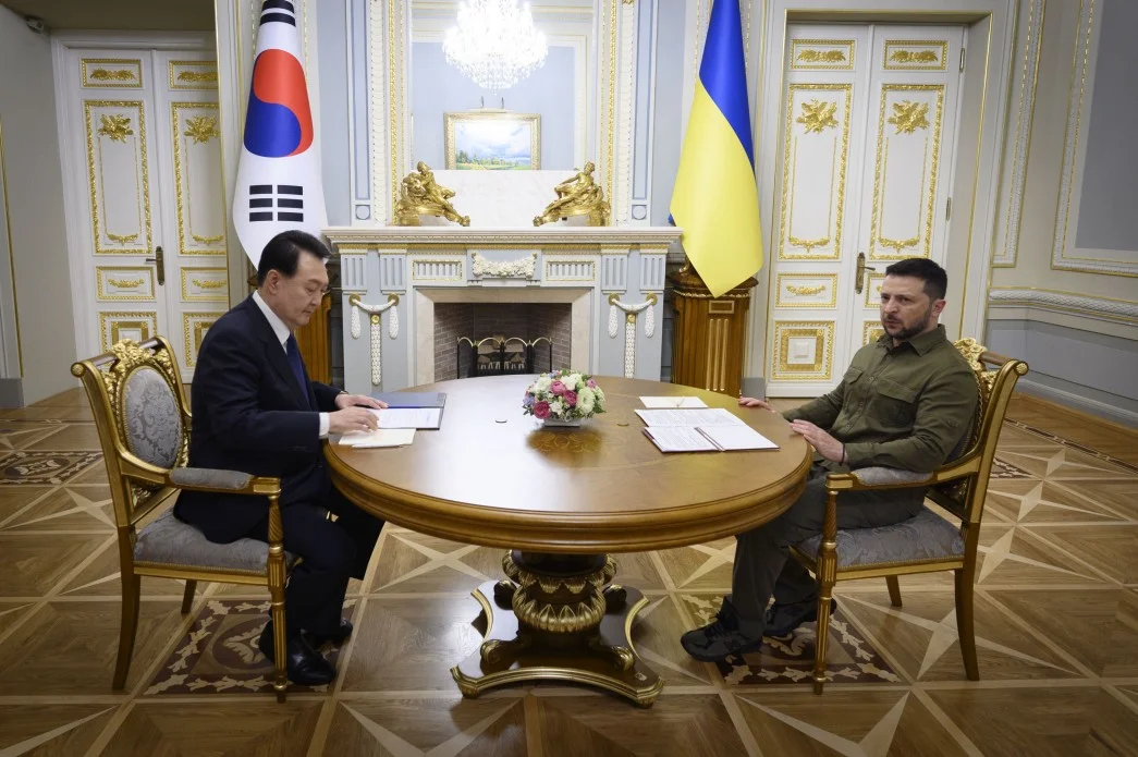 Встреча президента Украины с президентом Республики Корея в Киеве 15 июля 2023 года. Фото: Президент Украины.
