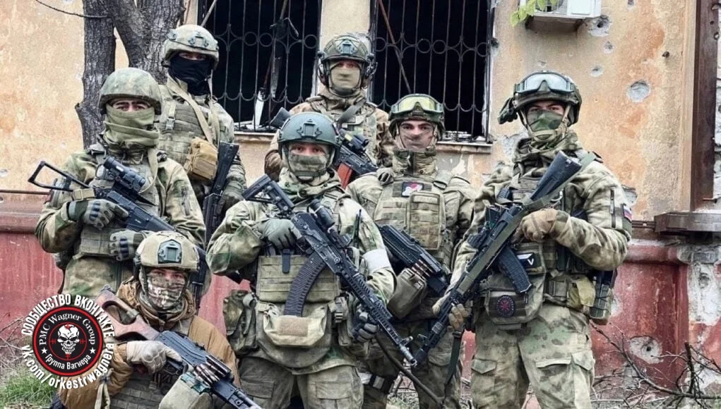 PMC Wagner’s mercenaries in Ukraine. Photo: <a href="https://vk.com/orkestrwagnera?z=photo-196348570_457283043/album-196348570_00/rev" rel="noopener noreferrer" title="https://vk.com/orkestrwagnera?z=photo-196348570_457283043/album-196348570_00/rev">VK</a>