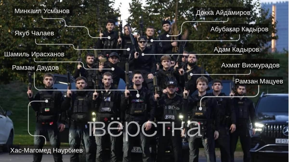 В силовое «подразделение» Адама Кадырова вошли его родственники и дети чеченской элиты