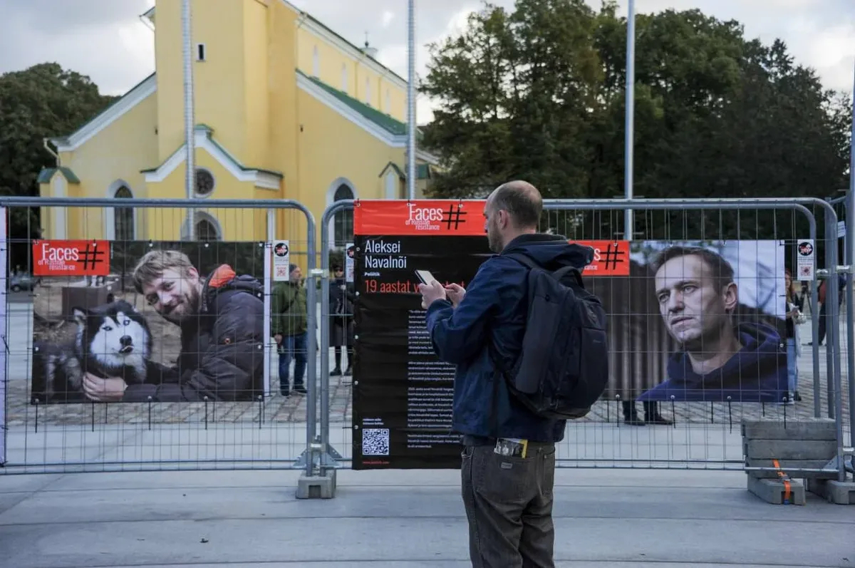 Выставка «Faces of Russian resistance» в Берлине, открытие которой состоялось 7 октября 2023 года. Фото: <a href="https://t.me/facespolitzek/97">Telegram</a>