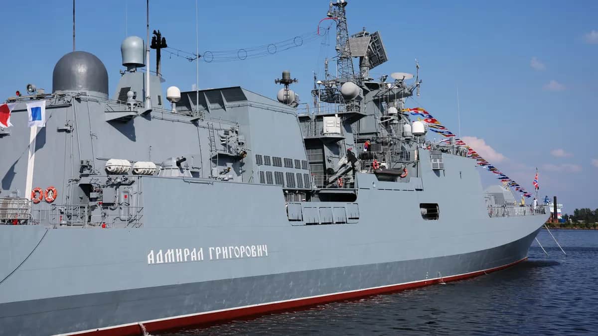 The frigate Admiral Grigorovich in St. Petersburg, Russia, 27 July 2025. Photo: EPA/ALEXANDER KAZAKOV / SPUTNIK / KREMLIN POOL KREMLIN POOL / MANDATORY CREDIT