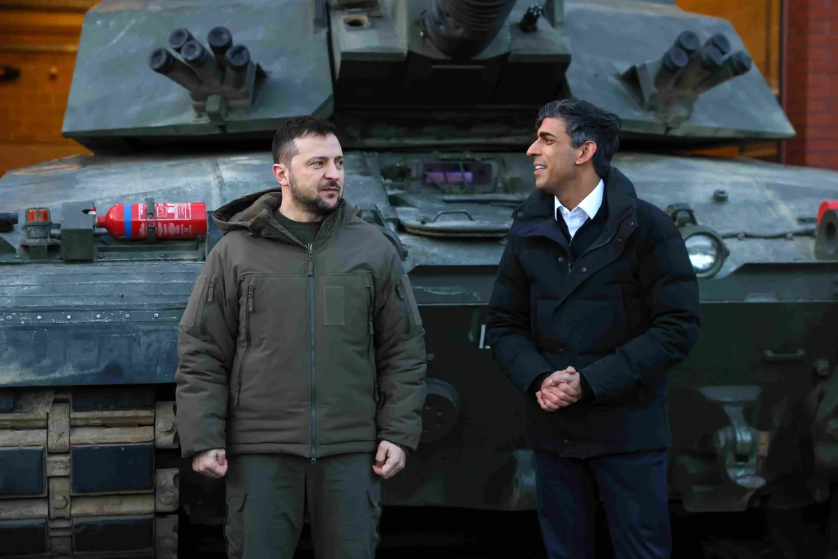Volodymyr Zelensky meeting British Prime Minister Rishi Sunak. Lulworth, UK, 8 January 2023. Photo: EPA-EFE / HOLLIE ADAMS / POOL