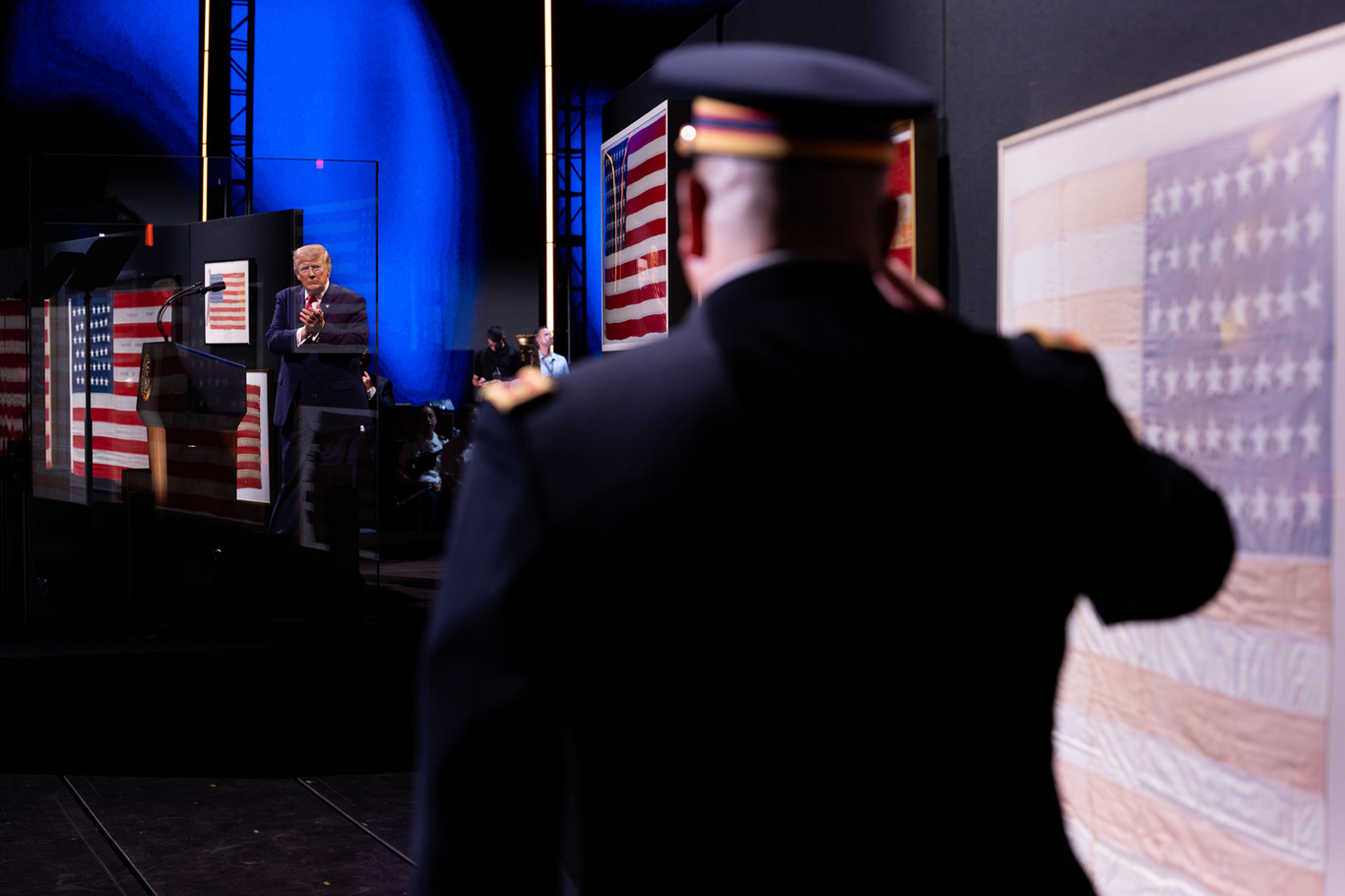 Дональд Трамп на праздновании Дня независимости в честь 250-летия основания США, Вашингтон, округ Колумбия. Фото: Andrea Hanks / The White House / <a href="https://www.flickr.com/photos/whitehouse/55377649801/in/dateposted/" target="_blank">Flickr</a>