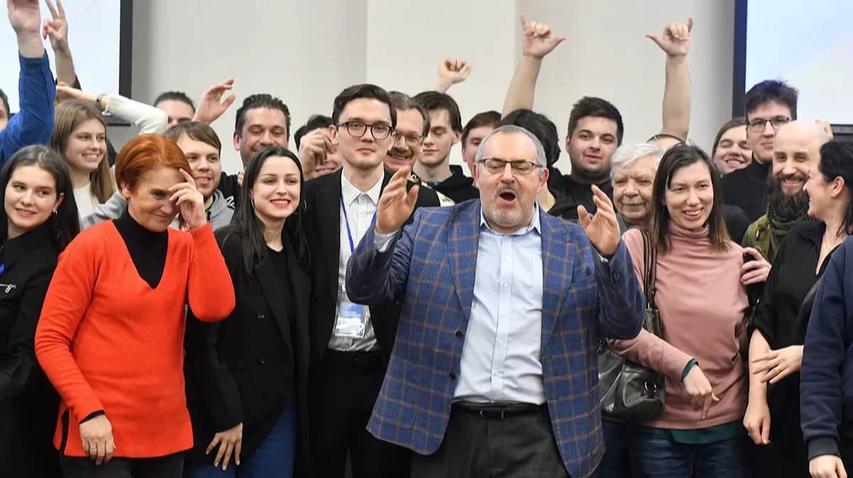 Boris Nadezhdin at his campaign office in St. Petersburg, 13 January 2024. Photo: Alexander Koryakov / Kommersant / Sipa USA / Vida Press