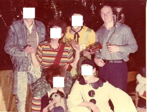 Mikhail Zhukov with colleagues after a circus show. Moscow, 1988. Photo contributed by Alexander Zhukov