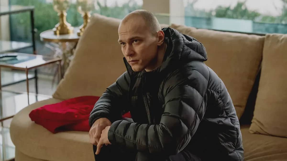 Yura Borisov as sensitive bodyguard Igor in Anora, the role for which he was nominated for Best Supporting Actor. Photo: FilmNation Entertainment