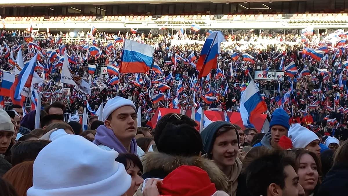 Концерт-митинг в Лужниках в честь годовщины присоединения Крыма, 18 марта 2022 года. Фото: Светлана Виданова