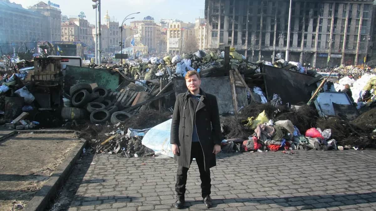 Роман Стригунков на Майдане. Фото: Facebook