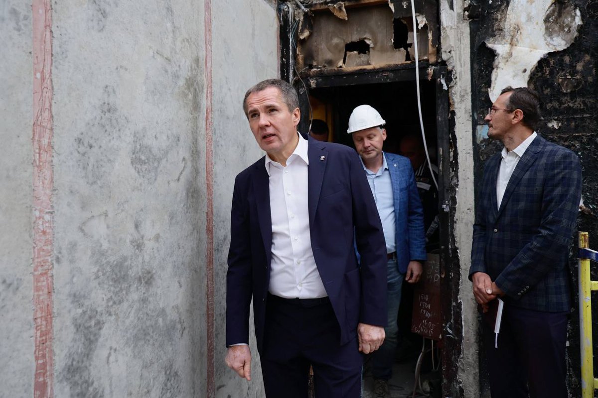 Вячеслав Гладков на выездном совещании по восстановлению жилья в Шебекино, 15 сентября 2023 года. Фото: телеграм-канал губернатора Белгородской области