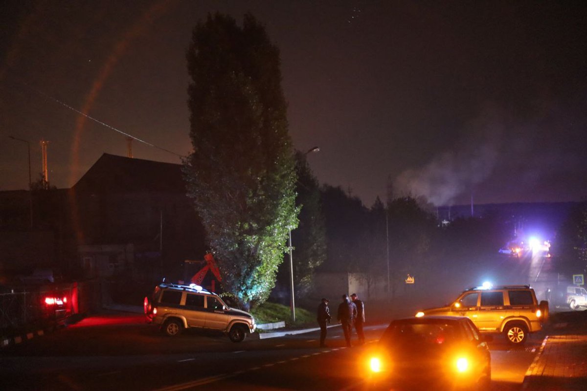 Дым после обстрела подстанции «Луч», 14 октября 2022 года. Фото: Виктория Литвин