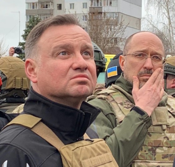 Анджей Дуда (слева) и Денис Шмыгаль. Фото: Ольга Мусафирова