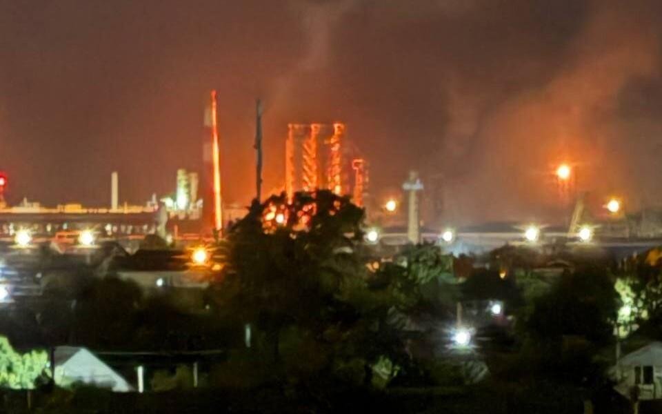 The Afipsky oil refinery following the drone strike. Photo: General Staff of the Armed Forces of Ukraine