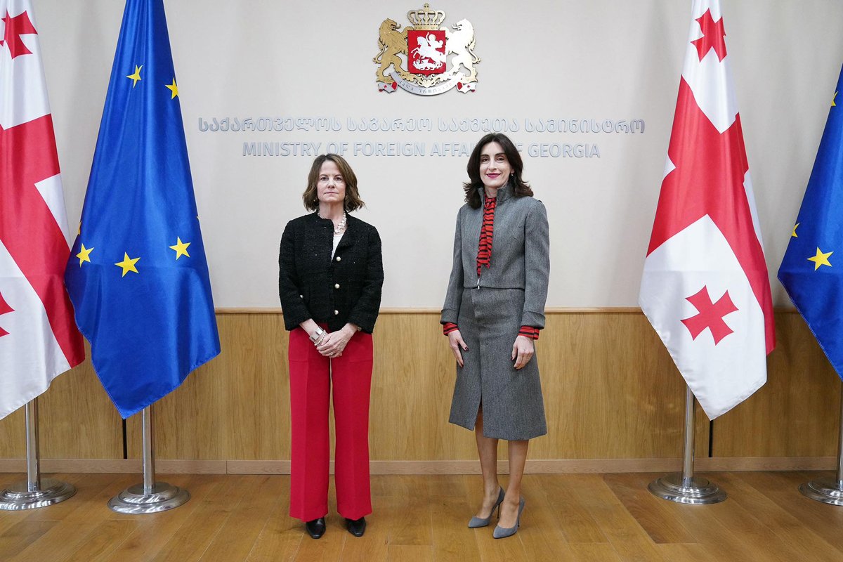 Встреча Маки Бочоришвили с послом США в Грузии Робин Данниган, 14 марта 2025 года. Фото: Министерство иностранных дел Грузии
