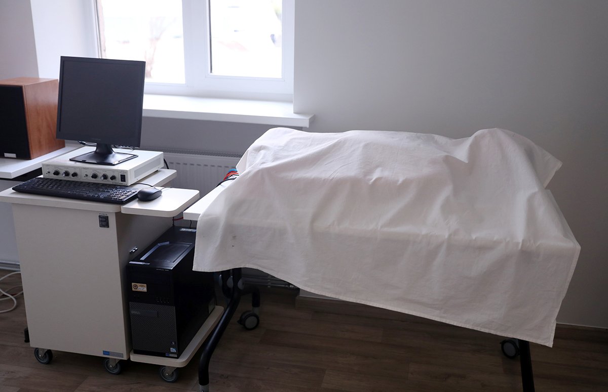 Клиническое учебное помещение Латвийского университета в здании 10-го корпуса Клинической университетской больницы имени Паулса Страдиня, 21 ноября 2024 года. Фото: Lita Millere / Scanpix / LETA